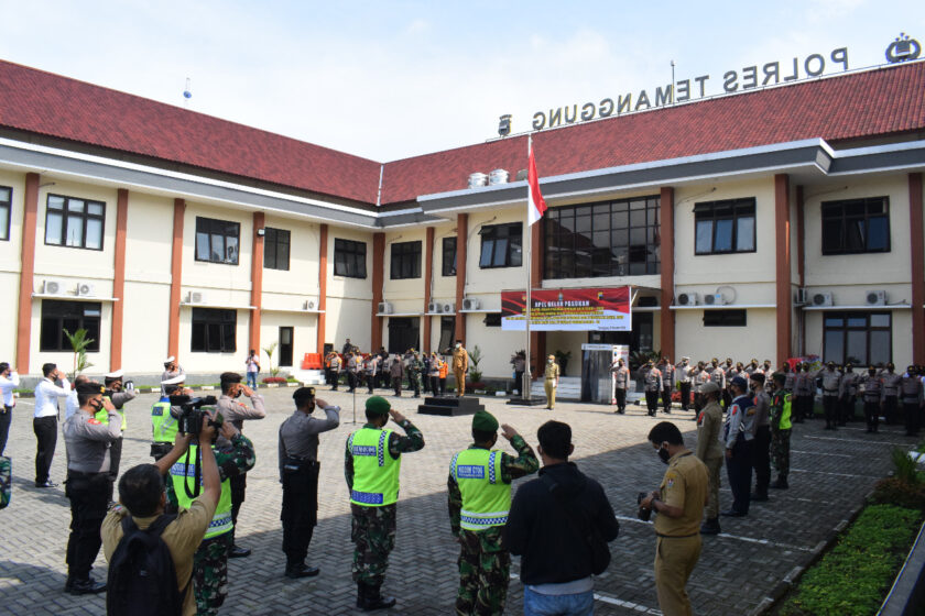 Jelang Perayaan Nataru 2020/2021, Polres Temanggung Lakukan Apel Gelar Pasukan