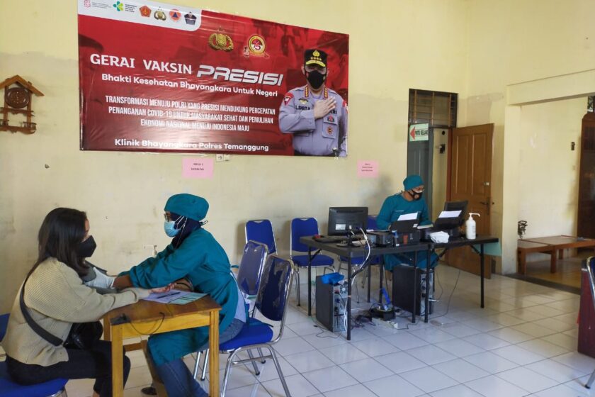 Polres Temanggung Dirikan Gerai Vaksinasi Presisi Untuk Wujudkan Herd Immunity