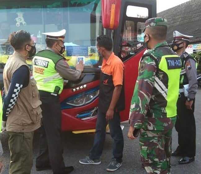 Polres Temanggung Gandeng TNI dan Pemkab Lakukan Penyekatan PPKM Level 4