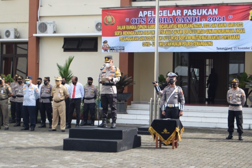 Jelang Perayaan Nataru, Polres Temanggung Gelar Ops Zebra Candi 2021