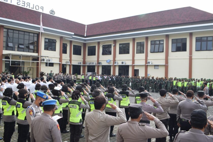 Polres Temanggung Lakukan Apel Gelar Pasukan Pengamanan Kunker Presiden RI Joko Widodo