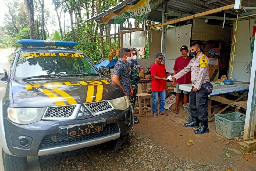 Cegah Omicron, Polsek Bejen Gelar Patroli Prokes dan Himbauan Kamtibmas di Desa Congkrang