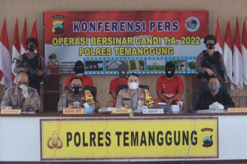 Operasi Bersinar, Sat Narkoba Polres Temanggung Tangkap 4 Tersangka