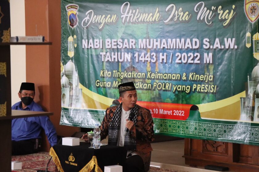 Polres Temanggung Gelar Peringatan Isra Mi’raj Nabi Muhammad SAW Tahun 1443 H