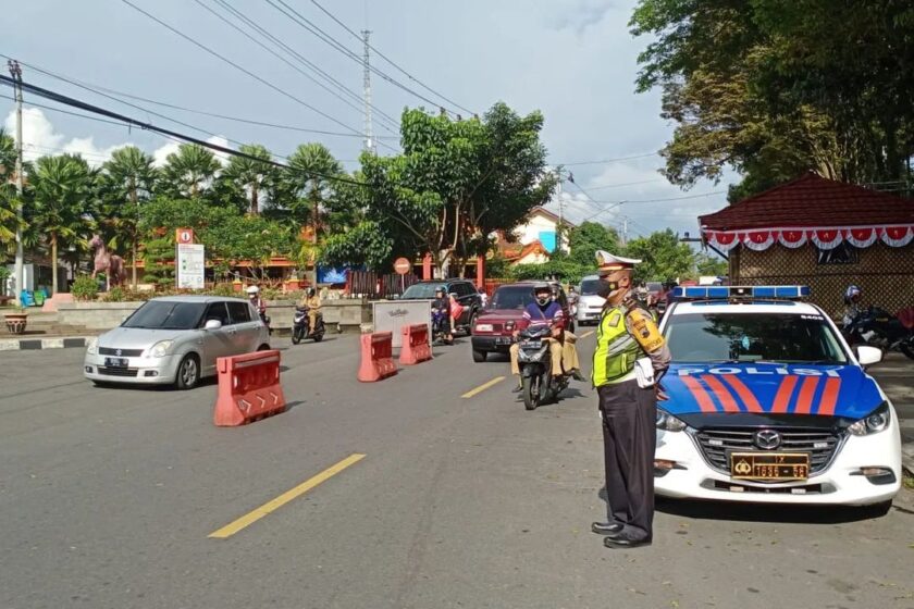 Cegah Kepadatan Lalin, Satlantas Polres Temanggung Lakukan Rekayasa Arus Mudik Lebaran 2022