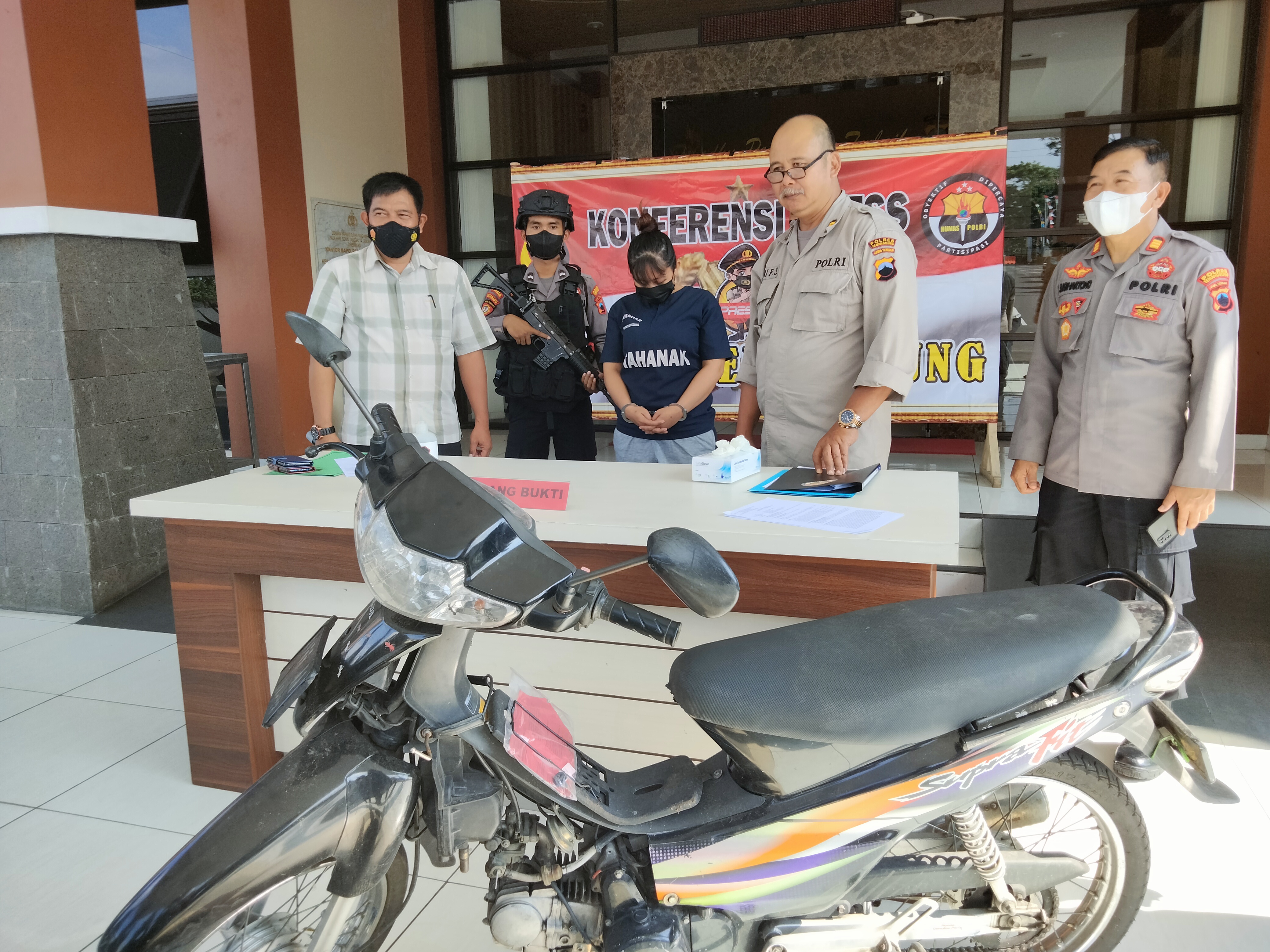 Nekat Curi Motor, Perempuan Asal Semarang Diamankan Polres Temanggung