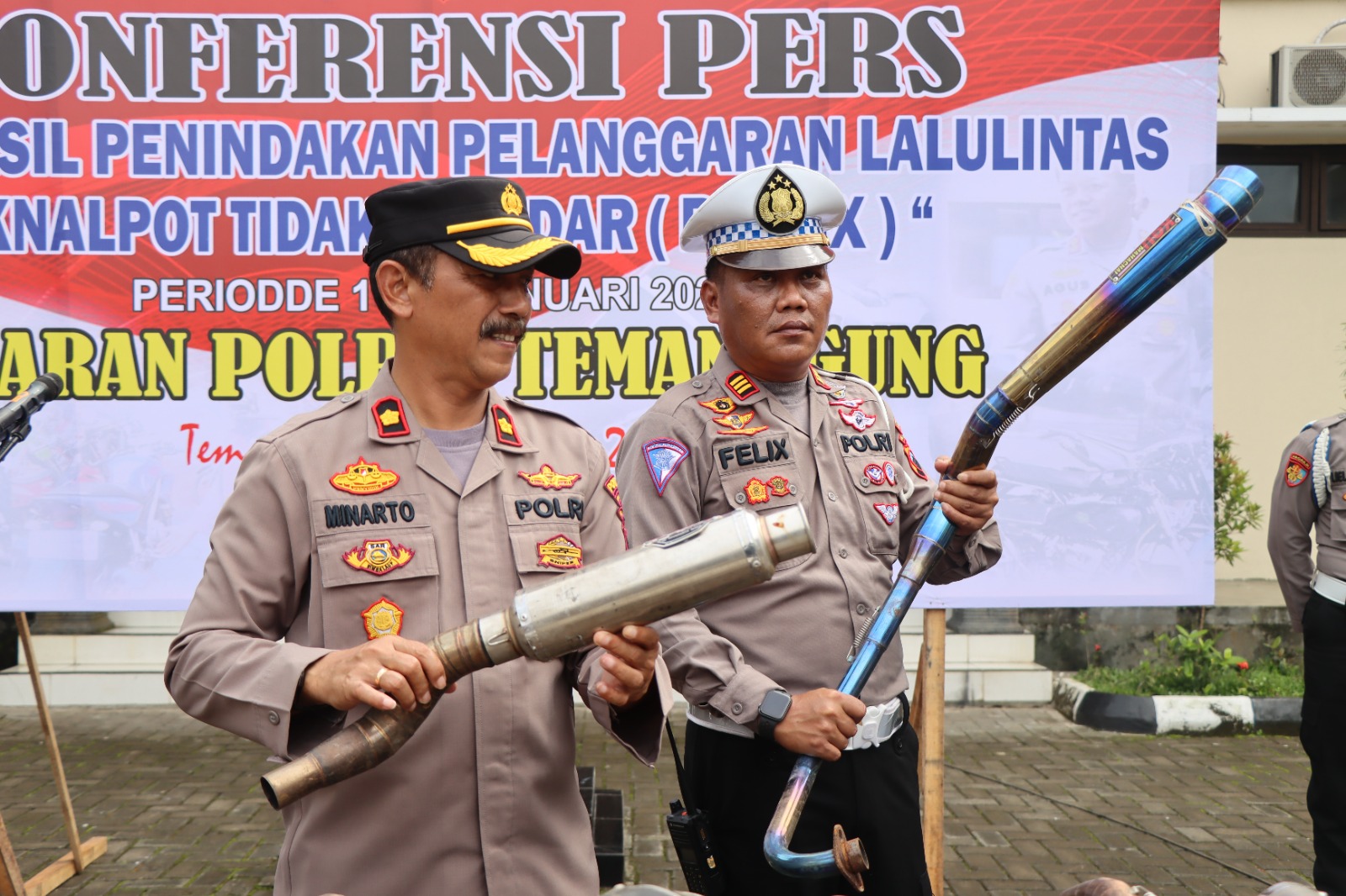 Berlakukan Tilang Manual, Satu Bulan Satlantas Polres Temanggung Sita 30 Motor dan Amankan 217 Knalpot Bronk