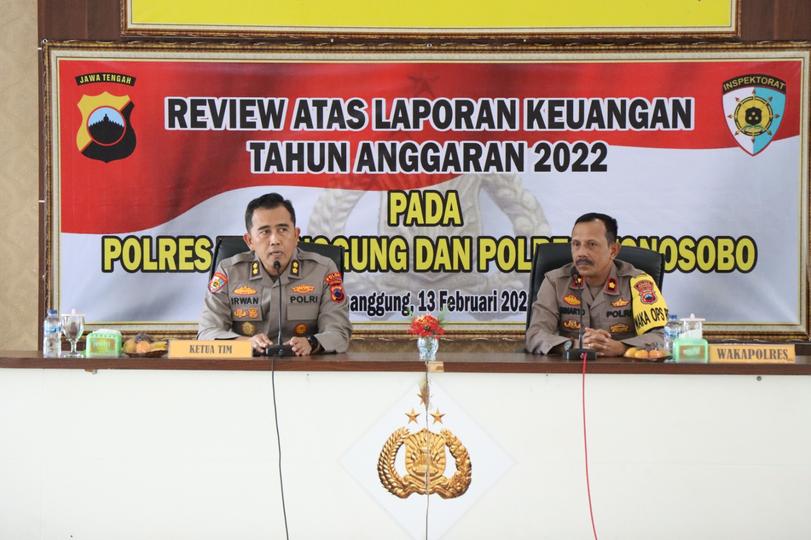 Review Atas Laporan Keuangan Tahun 2022, Team Itwasda Polda Jateng Kunjungi Polres Temanggung