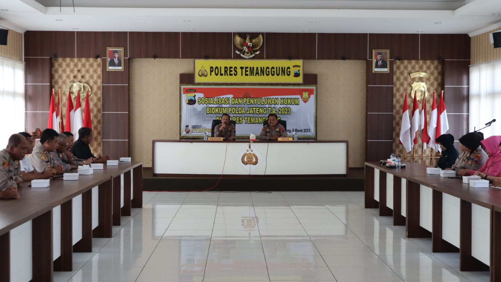 Jaga Netralitas Pegawai Pada Pemilu, Bidkum Polda Jateng Melaksanakan Sosialisasi Ke Polres Temanggung