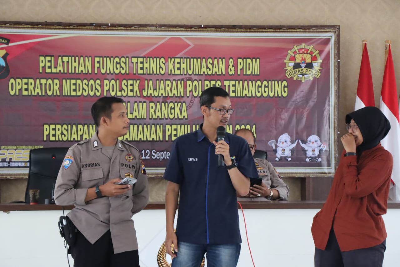 Menghadapi Pemilu 2024, Operator Media Sosial Polsek Jajaran Polres Temanggung Mendapat Pelatihan