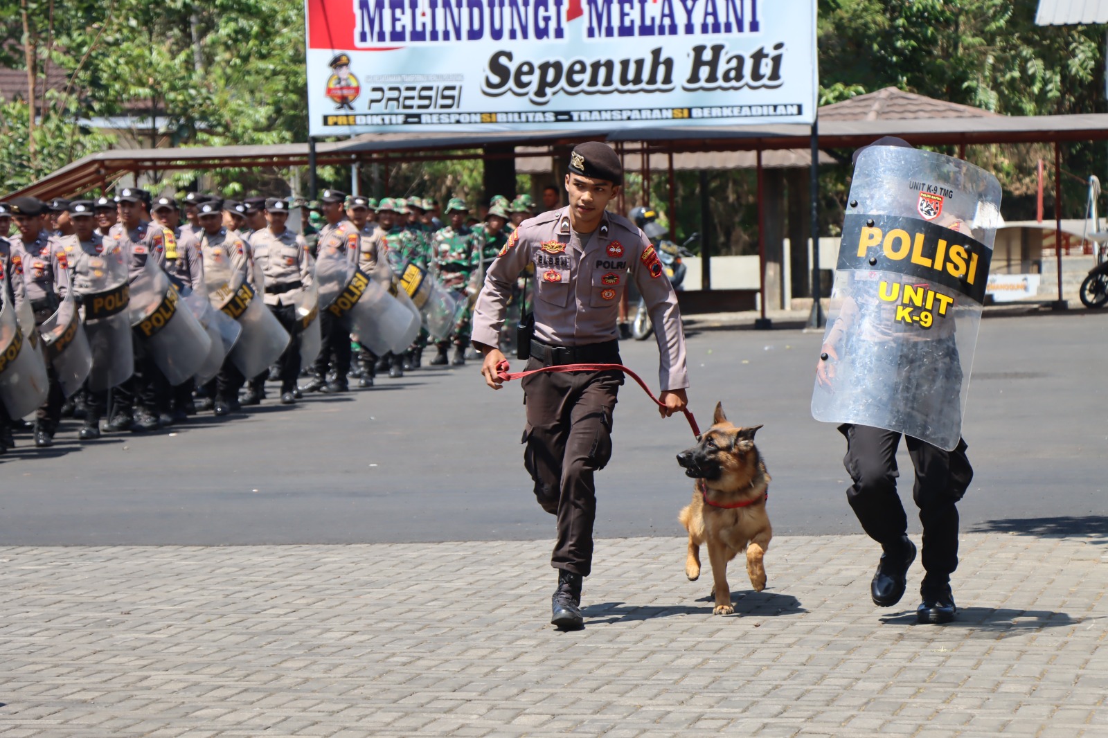 Pastikan Kesiapsiagaan Anggota Pada Pemilu Tahun 2024, Polres Temanggung Gelar Latihan Gabungan