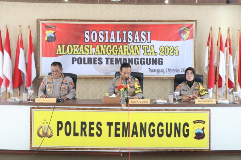 Wujud Transparansi Anggaran, Polres Temanggung Gelar Sosialisasi Dan Pendampingan Alokasi Anggaran T.A 2024