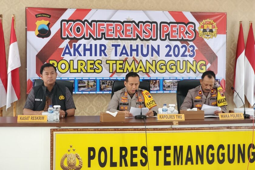 Polres Temanggung Gelar Rilis Akhir Tahun, Ini Dia Datanya