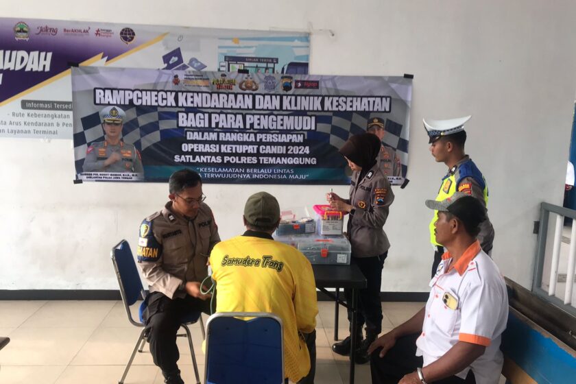 Jelang Hari Raya Idul Fitri 1445 H Satlantas Polres Temanggung Bersama Dinhub Melaksanakan Ramp Chek Di Terminal Madureso