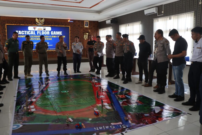 Pastikan Kesiapan Pengamanan Liga 4 Antara Persitema Melawan Persak, Polres Temanggung Gelar TFG