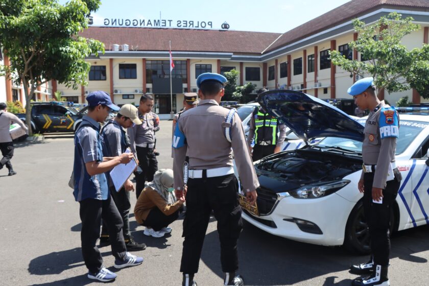 Pastikan Kondisi Kendaraan Baik, Polres Temanggung Lakukan Pengecekan Kendaraan Dinas Secara Rutin